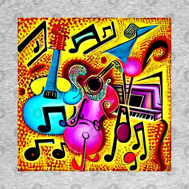 Abstract Artistic Representation Of A Funky Musical Groove by Musical Art By Andrew